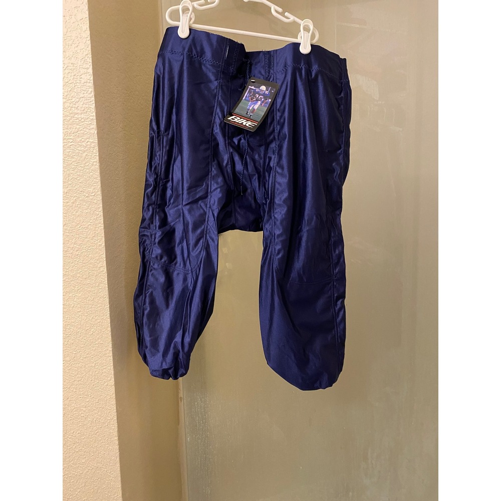 Bike Mens Navy Blue Football Pants  Lace Up Front Pockets for Pads
0083